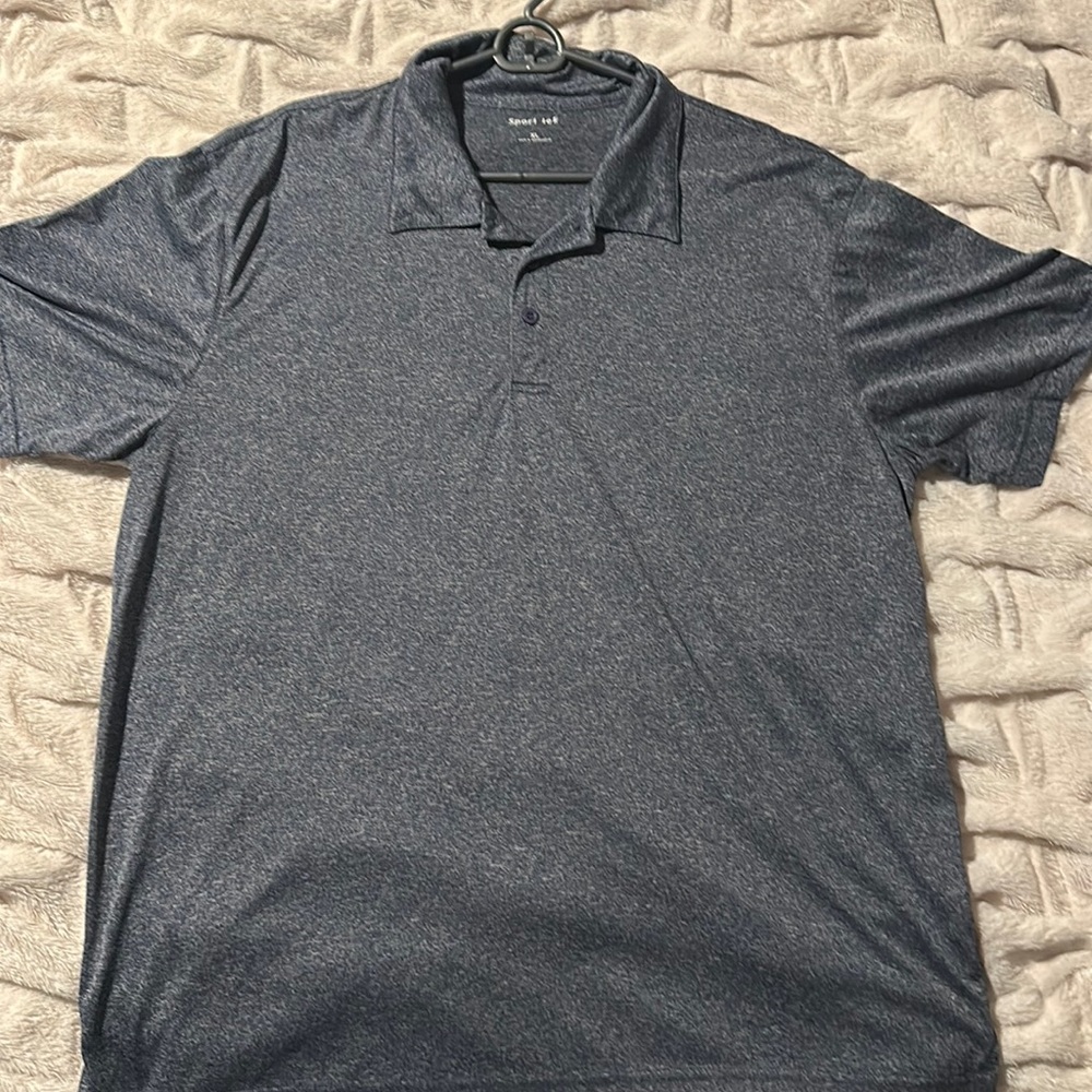 Grey Men’s XL Golf Polo Sport Tek super soft 100 percent polyester